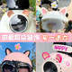 Helmet top decoration cat ears accessories scooter three-dimensional stickers electric car diy decoration accessories