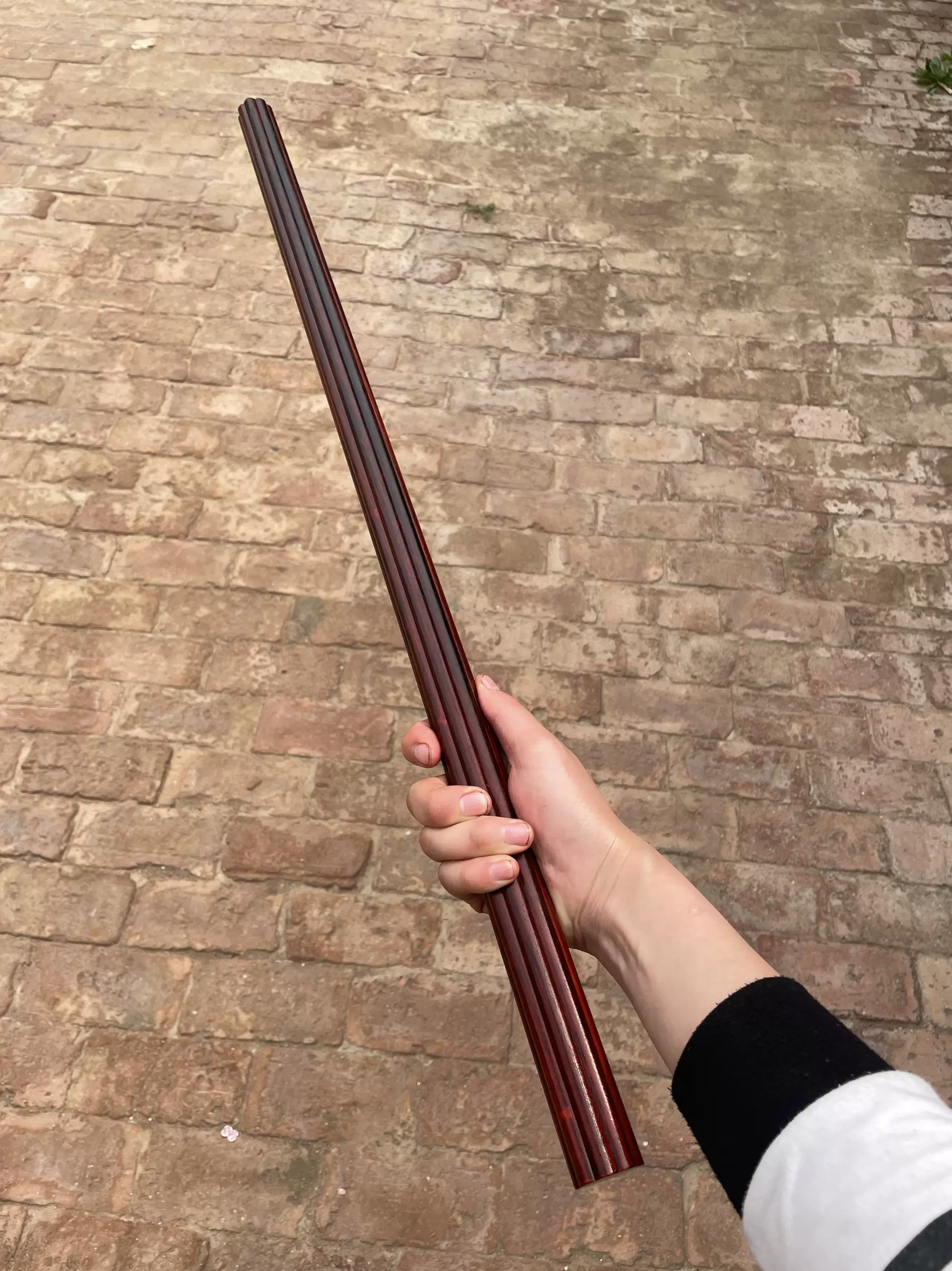 紫檀　棒　武術 紫檀紫檀木健身棍武术棍把玩棍红木圆木棒手棍木棍盘龙棍