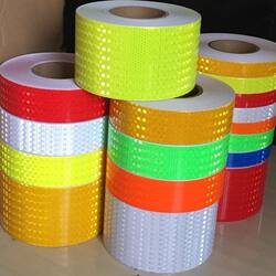 Solid Color Traffic Reflective Tape High-Brightness Reflective Tape 5cm Floor Wall Safety Marking Tape Lattice Reflective Film