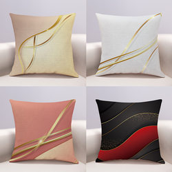 Modern Light Luxury Style Pillow, Curved Art, Simple Living Room Sofa Cushion Cover with Core, Seat Back Cushion, Lumbar Support Pillow
