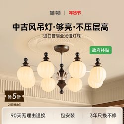 Jiandun Chinese-Style Chandelier 5Th Generation Pro Eye-Protection Living Room Main Light Song-Style Aesthetic Retro Full-Spectrum Restaurant Light
