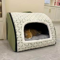 Cat Nest, Warm in Winter, Enclosed Cat House, Suitable for All Seasons, Large Sleeping Bag for Kittens, Puppy House, Winter Cat Tent