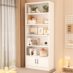 Solid Wood Children's Bookshelf, Floor-Standing Storage Rack, Bookcase, Storage Cabinet, Bay Window Cabinet, Balcony Storage Cabinet, Wall-Mounted Small Narrow Cabinet