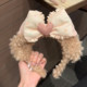 Cute bow furry face wash headband for women 2025 new style headband cartoon amusement park check-in, photo and issue card