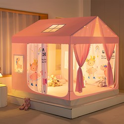 Children's Mosquito Net Baby Infant Full Bottom Anti-Fall Bracket 2025 New Model Home Bedroom Blackout Princess Bed Tent