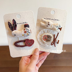 Korean Style Bunny Baby Hair Clip Children's Hair Accessories Little Girl Bangs Side Clip Hairpin Girls' Headwear