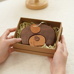 Baby Tooth Storage Box, Solid Wood Umbilical Cord Storage Bottle, Newborn 100-Day Full-Month Gift, Creative Souvenir, Exquisite Gift Box