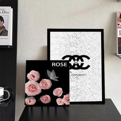 Light Luxury, High-End, Romantic Rose Flower Chest of Drawers, Living Room Sofa Background, Stacked Tv Cabinet, Shoe Cabinet, Decorative Painting