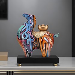 Colorful Horse Figurine for Immediate Wealth, High-End Office Decoration, Entryway, Living Room, Tv Cabinet, Housewarming and Opening Ceremony Gift