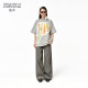 24 Spring and Summer New Product Tulip pattern Really silk gray/white short sleeves