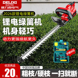 Delixi Electric Cordless Hedge Trimmer Lithium Battery Pruning Machine Garden Tool