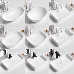 Weisen Small Size Countertop Basin Household Ceramic Wash Basin Basin Bathroom Single Basin Square Round Small Apartment