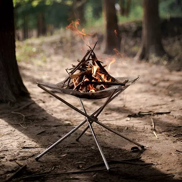 Outdoor Camping Burning Stove Foldable Survival BBQ Panic Stove