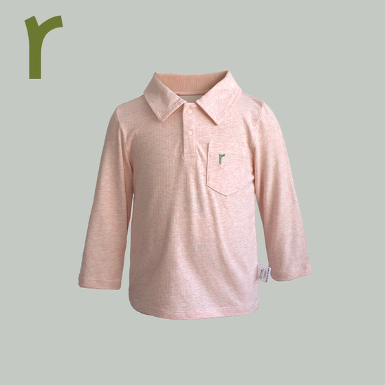 
ArborTree 100% natural organic cotton spring and autumn Polo collar long-sleeved T-shirt for boys and girls, moisture-wicking