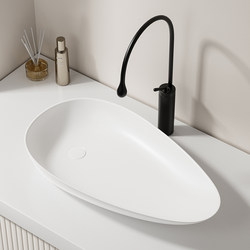 Designer Countertop Basin with Side Drain, Balcony Washing Machine Art Basin, Wash Basin, American-Style Creative Ceramic Washbasin