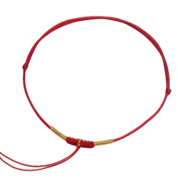 Baby red rope necklace is soft and adjustable
