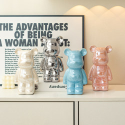 Violent Bear Figurine, Light Luxury High-End Decoration for Tv Cabinet, Wine Cabinet, Living Room, Entrance, Housewarming, New Home Decoration, Money Box