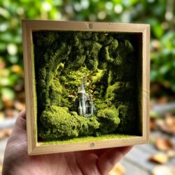 Original Handmade Mont Saint-Michel Forest Castle Atmosphere Lamp Indoor Desktop Decoration Gift Authentic Free Shipping