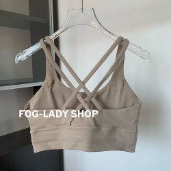 Medium to High Intensity - Professional Pilates Yoga Vest Fitness Sports Bra for Women Running Shockproof High Intensity/Ready Stock