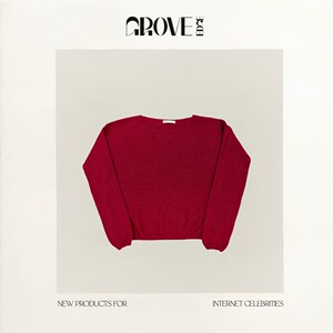 
[Ready Stock] GROVE EDGE spring new Korean Dongdaemun temperament pullover drop shoulder thin sweater