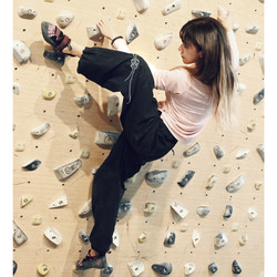 Cube Has Rock Climbing Knot Embroidery Black Loose Lightweight Casual Pants Climbing Pants