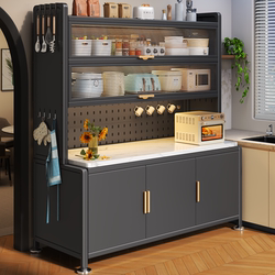 Kitchen Storage Rack, Slate Sideboard, Storage Cabinet, Floor-Standing Multi-Layer Microwave Oven, Multi-Functional Storage Cupboard, Cabinet