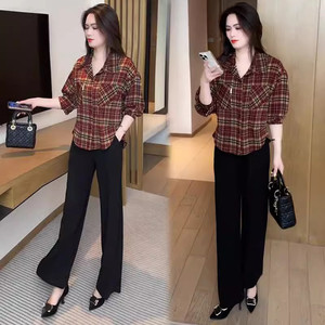 
women's plaid shirt 2025 spring new fashionable, fashionable, loose and slim temperament versatile small casual shirt