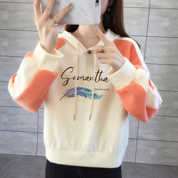 Hooded Sweatshirt for Women 2023 Spring and Autumn Season, Loose Fit, Versatile, Cartoon Print, Long Sleeve, Thin Top, Trendy