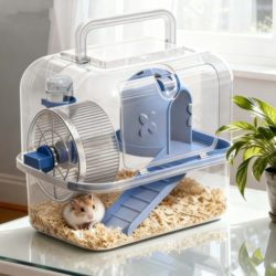 Hamster Nest Portable Hand-Held Cage Panoramic Transparent Double-Layer Luxury Golden Hamster Cage Extra-Large Villa Hamster Cage