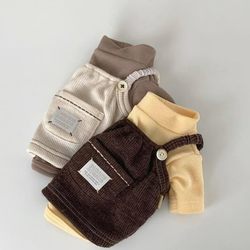 In stock 25 years new autumn and winter dog clothes corduroy small dog Teddy Bichon warm two-legged pet clothing