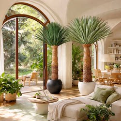 2026 New Model Realistic Rubber Plant Imitation Dragon Blood Tree Nordic Living Room Floor Decoration Large Green Plant Decoration