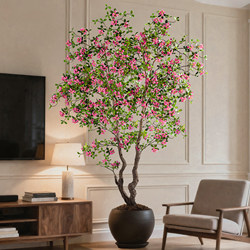 High-End Artificial Green Plants for Island-Style Spring Flowers, Decorative Trees for Living Room, Light Luxury, Realistic Indoor Large Floor-Standing Decorative Plants
