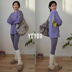 Yoyo Recommends Autumn and Winter Long-Sleeved Sports Tops for Women, Loose T-Shirts, Yoga Clothes, Fitness Warm-Up Wear, Running Inner Layer Base Layer