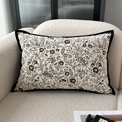 Chenille High-End Sofa Cushion Lumbar Pillow Rectangular Throw Pillow Modern Minimalist Living Room Cushion French Retro Backrest