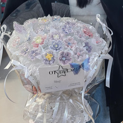 Niche High-End Jingdezhen Ceramic Bouquet Finished Product, Simulated Eternal Flowers, Birthday Gift for Girls and Boyfriends, Practical