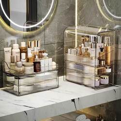 Cosmetics Storage Box, Desktop High-End Dressing Table, Lipstick and Eyebrow Pencil Organizer, Large-Capacity Skin Care Product Storage Rack