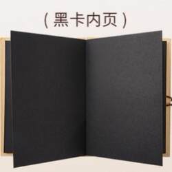 Accordion Foldable Small Photo Album with Blank Cover, Vintage Kraft Paper Handmade Growth Memory Book, Creative Gift