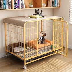 Dog Cage for Small and Large Dogs, Indoor with Separate Toilet, Pet Cage for Dogs, Labrador, Golden Retriever Dog Bed
