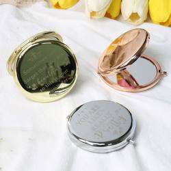 ins Wind Metal Mirror Dormitory Portable Folding Student Makeup Mirror Home Standable Gift Small Round Mirror