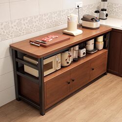 Kitchen Storage Rack, Multi-Functional Side Cabinet, Floor-Standing Wall-Mounted Table, Workbench, Pot and Bowl Storage, Household Side Cabinet