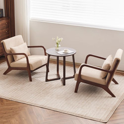 Balcony Tea Table and Chair Set, Three-Piece Set, Popular Online, One Table and Two Chairs, Small Apartment, Solid Wood Coffee Table, Sofa Chair, 2026 New Model