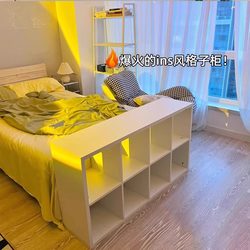 Cabinet floor storage rack, bedroom grid cabinet, partition