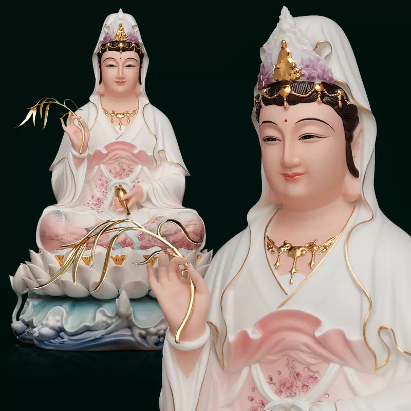 婆娑三聖 地蔵王菩薩 釈迦牟尼仏 観音菩薩 菩薩像 仏像 陶磁器