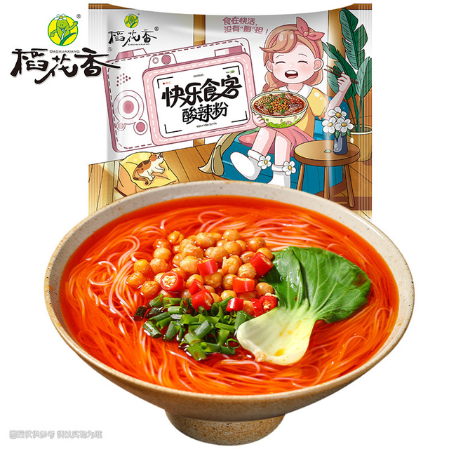稻花香快乐食客酸辣粉过桥米线袋装方便速食老母鸡汤酸辣牛肉代餐_爱