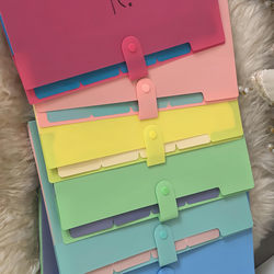 Dopamine Folder Storage Bag Student Multi-Layer A4 Test Paper Bag Document Handout Classification Multi-Card Slot Bag Back to School