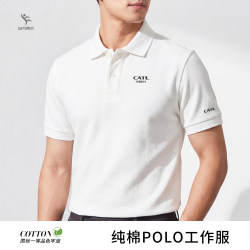 Silk-Gloss Pure Cotton Polo Shirt Custom Workwear with Logo Printed Summer Short-Sleeved Corporate Workwear T-Shirt Event Cultural Shirt