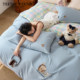 TeenieWeenie bear embroidered cotton four-piece set pure cotton quilt cover bed sheet 1.8m universal for all seasons
