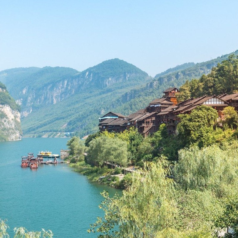 一价全含重庆二日游武隆天坑地缝龚滩古镇乌江画廊2天1晚私家小团