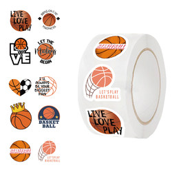 500 Basketball Roll Stickers, Personalized Creative Sports Stickers, Children's Stickers, Packaging Sealing Stickers, Sticky Notes, Self-Adhesive