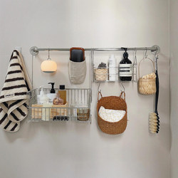 Towel Rack, No-Drill Installation, Bathroom 304 Stainless Steel Towel Bar Shelf, Storage Rack, Slipper Rack, Hanging Rack
